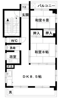 八木ビル【3階】の間取り