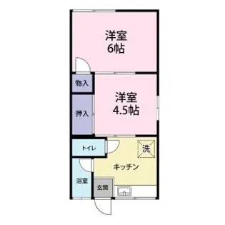 サンライズA【1階】の間取り