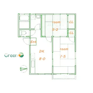 グリーハイム平塚 A【1階】の間取り