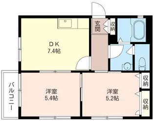 コーポコウチII【2階】の間取り