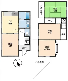 神奈川県横須賀市佐野町5【一戸建】の間取り