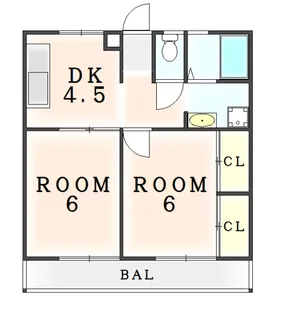 徳島県阿南市宝田町平岡【マンション】の間取り