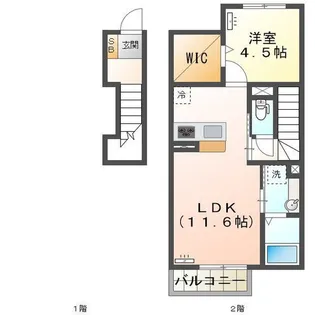 グランテージ上浜【2階】の間取り