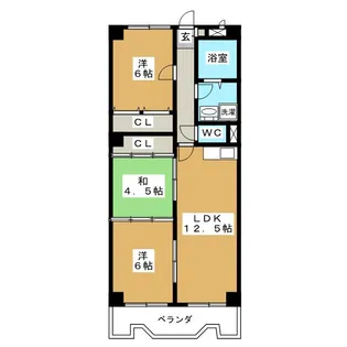 エフォーレ鴨田【2階】の間取り
