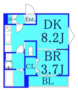 旅と青空のアンジュール【2階】の間取り