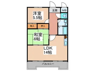 ニュ-ロ-タスライフ【5階】の間取り