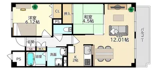 デュオ平松【3階】の間取り