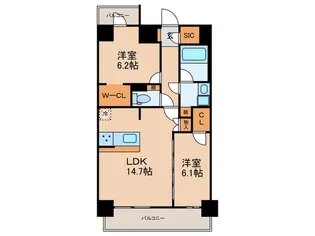 S-RESIDENCE上社aureate【5階】の間取り