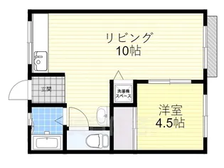 竹の華ハイツ【1階】の間取り