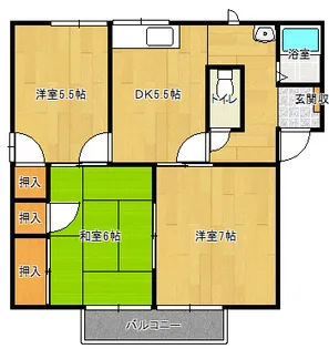 フレグランス庄内【2階】の間取り