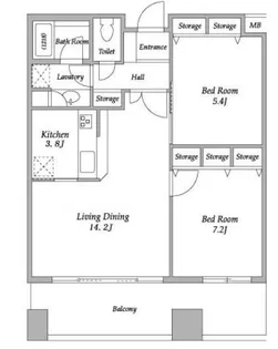 A-PLACE新橋【9階】の間取り