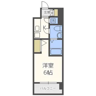 エスリード弁天町ベイコート【3階】の間取り
