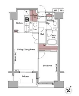 パークアクシス白金台【8階】の間取り