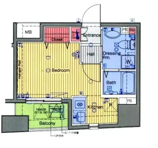 ガラ・ステーション東日本橋【10階】の間取り