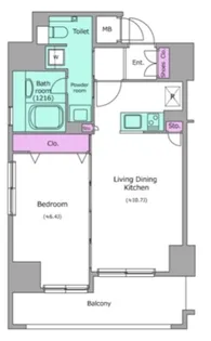 レジディア秋葉原【2階】の間取り