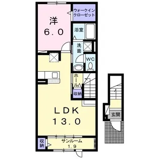 ブライトレジデンスA【2階】の間取り