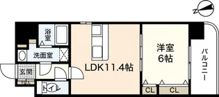 ビリオネアS竹屋【3階】の間取り