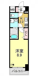 グローハイツ平野本町【6階】の間取り
