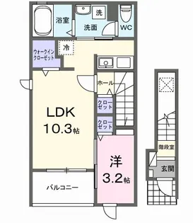 グラシオッソ【2階】の間取り