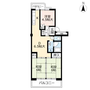 UR十郎川【3階】の間取り