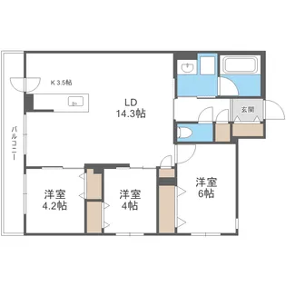 S-RESIDENCE南郷clarity【2階】の間取り