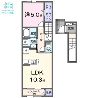 サンシルクトゥーミー【2階】の間取り