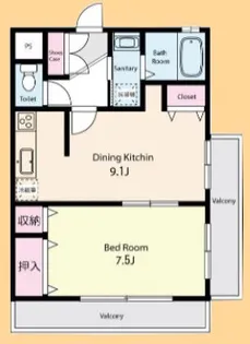 パルティールふじみ野【2階】の間取り