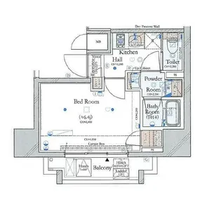 コンシェリア新橋SIX【10階】の間取り