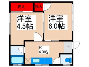 コーポナカツエ【1階】の間取り