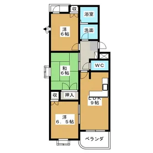 ベルパークD【1階】の間取り