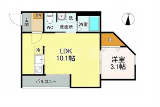 ルミエール エタンセル ユイット【3階】の間取り