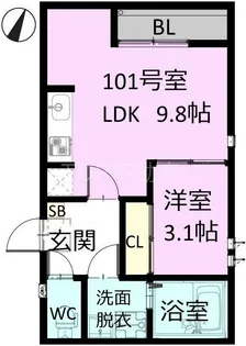 フォンティーナ本千葉【1階】の間取り
