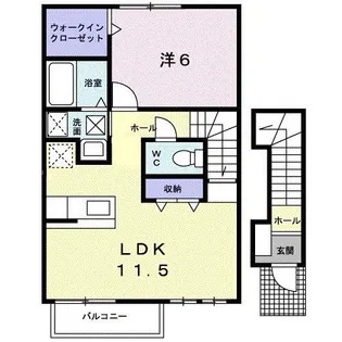 ポタジェ太田 A【2階】の間取り