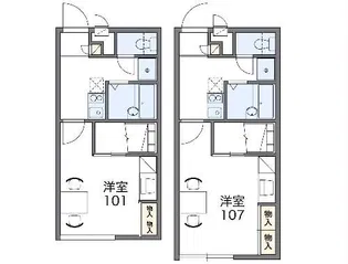 レオパレスグローリア【1階】の間取り