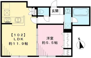 モーディッシュTwo【1階】の間取り