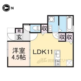 プチメゾン有井【1階】の間取り