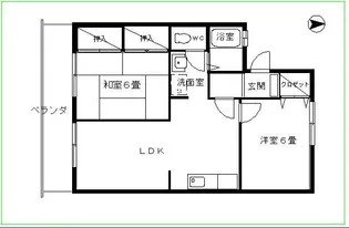パ-クサイド西武【1階】の間取り