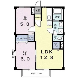 ニューシティくらしき【1階】の間取り