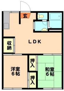 奥田コーポ【1階】の間取り