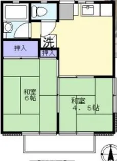 第2桜丘ハイツ【2階】の間取り
