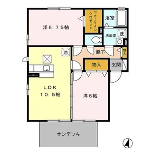 コンフォート 壱番館・弐番館 I【1階】の間取り