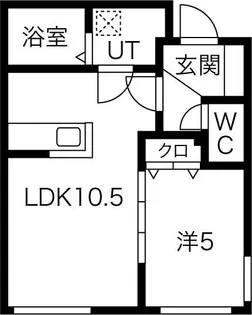 リバーサウス菊水II【3階】の間取り