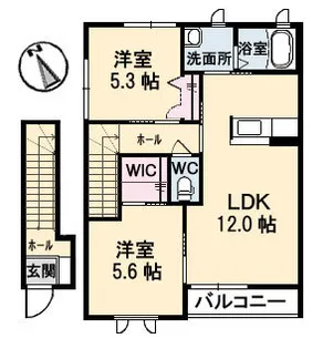 シャーメゾン天生津【2階】の間取り