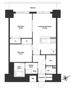 BPRレジデンス門前仲町【8階】の間取り