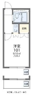 レオパレスフォンテーヌ【2階】の間取り