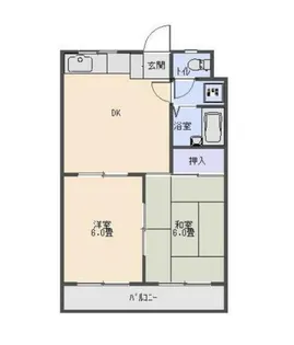 ハイツ河本【2階】の間取り