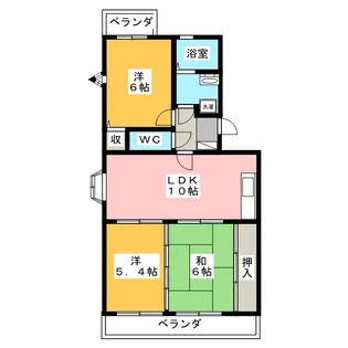 サンフォレストB【1階】の間取り