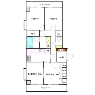 タカスビル【2階】の間取り
