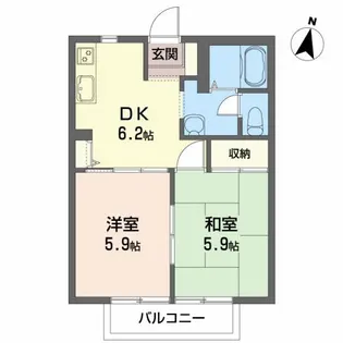 セントレージ立石B【2階】の間取り