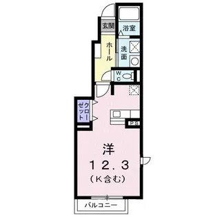 ファミールケイ D【1階】の間取り